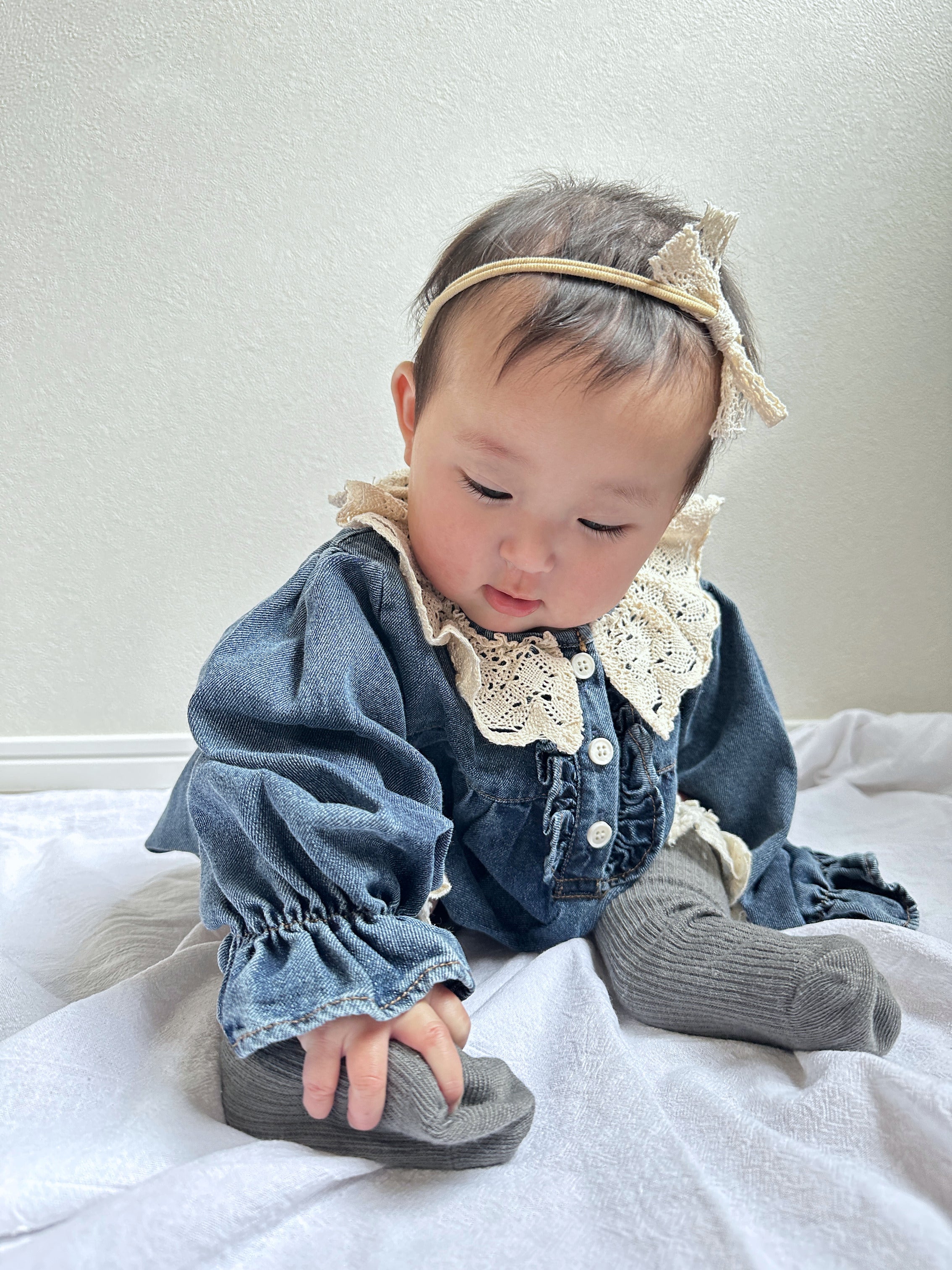 Rompers – Petite Lace Denim