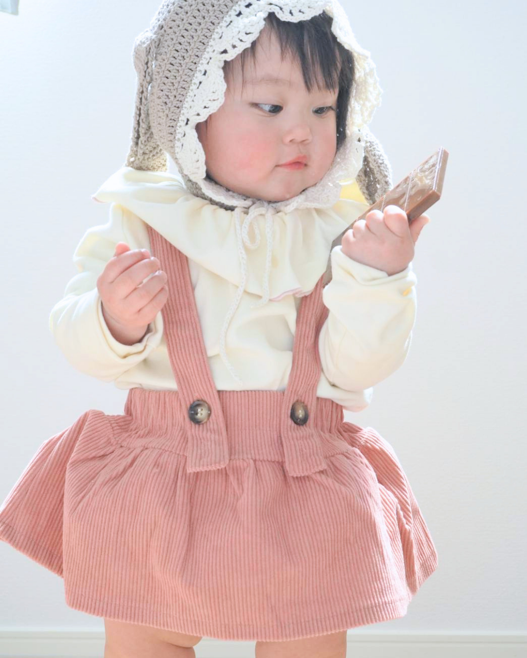 Set – Frill Collar Tops & Corduroy Bloomers