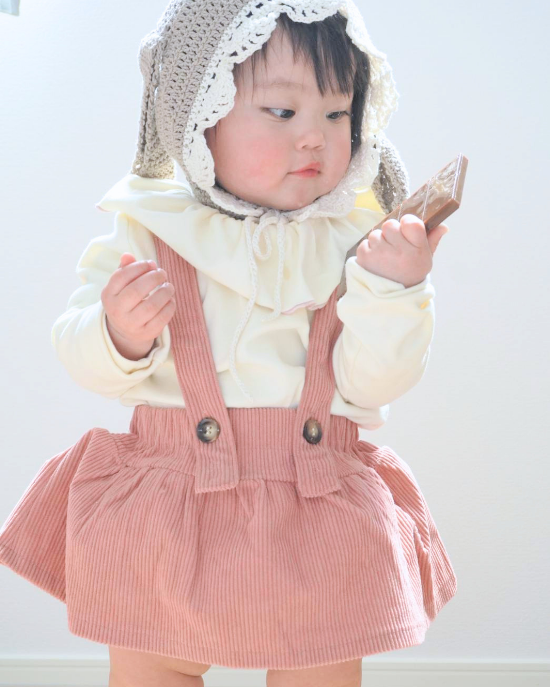 Set – Frill Collar Tops & Corduroy Bloomers