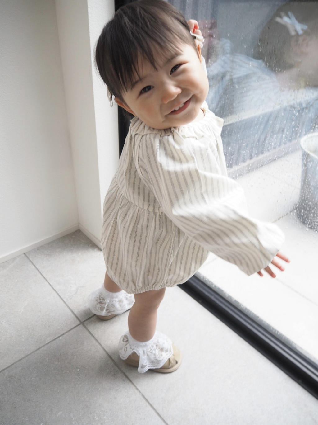 Rompers – Natural Stripe Balloon