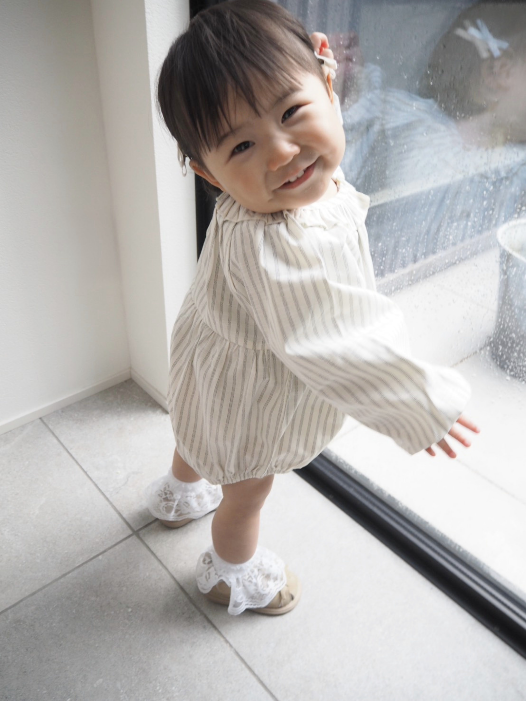 Rompers – Natural Stripe Balloon