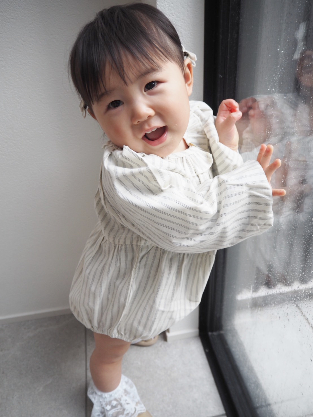 Rompers – Natural Stripe Balloon