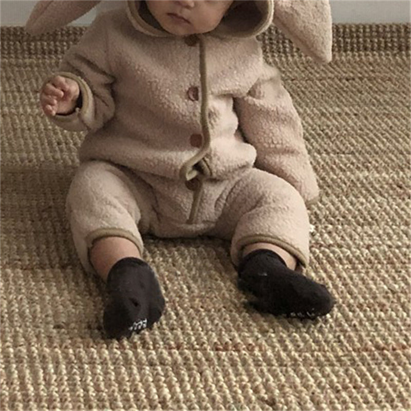 ぽこぽこフリース × うさぎロンパース｜Petite Fleece Bunny – Hood Romper