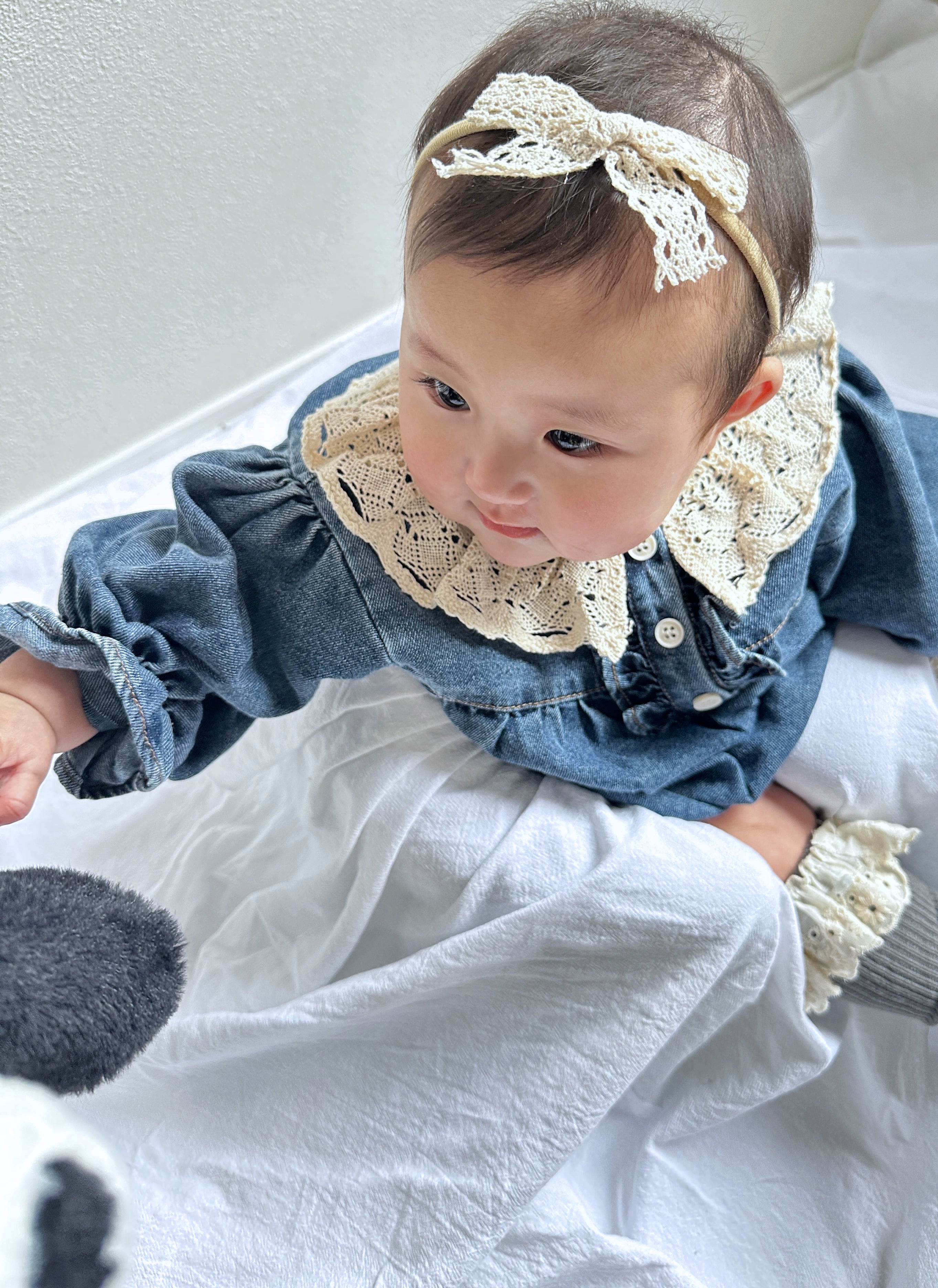 Rompers – Petite Lace Denim