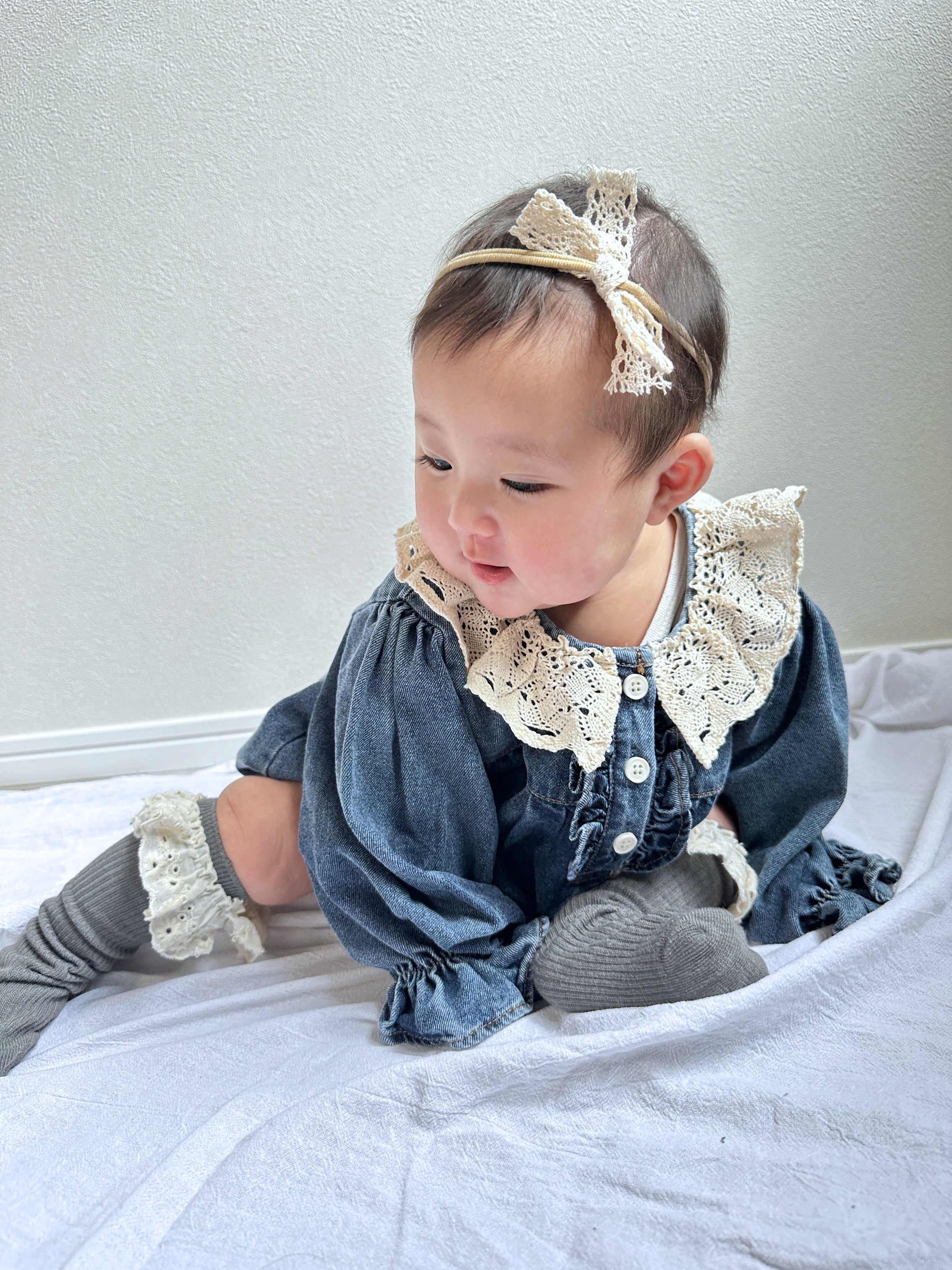 Rompers – Petite Lace Denim