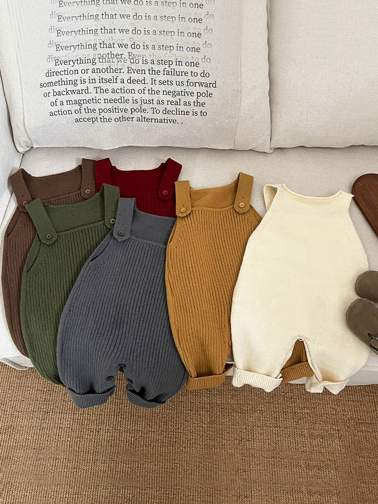 くすみカラー × ニットサロペット｜Petite Mood Knit - Overall