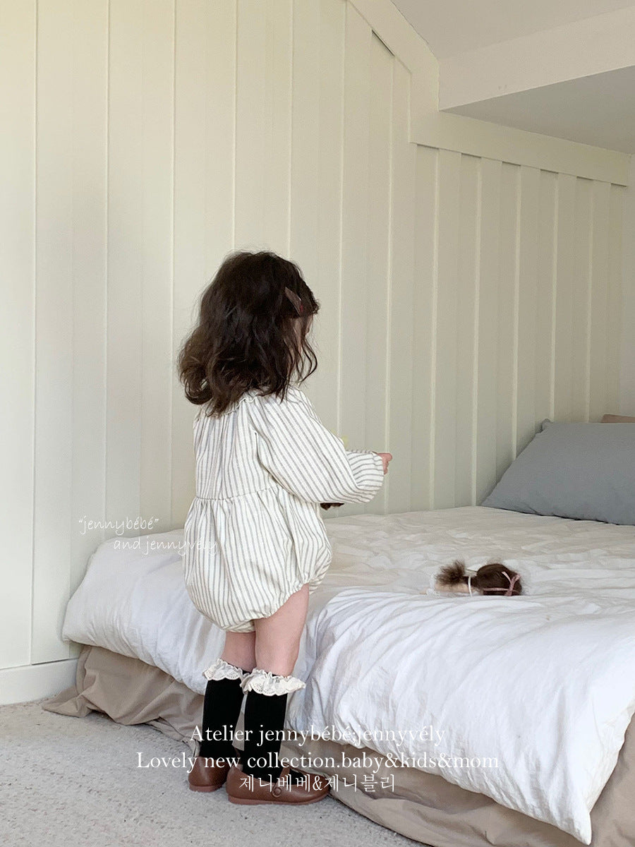 Rompers – Natural Stripe Balloon