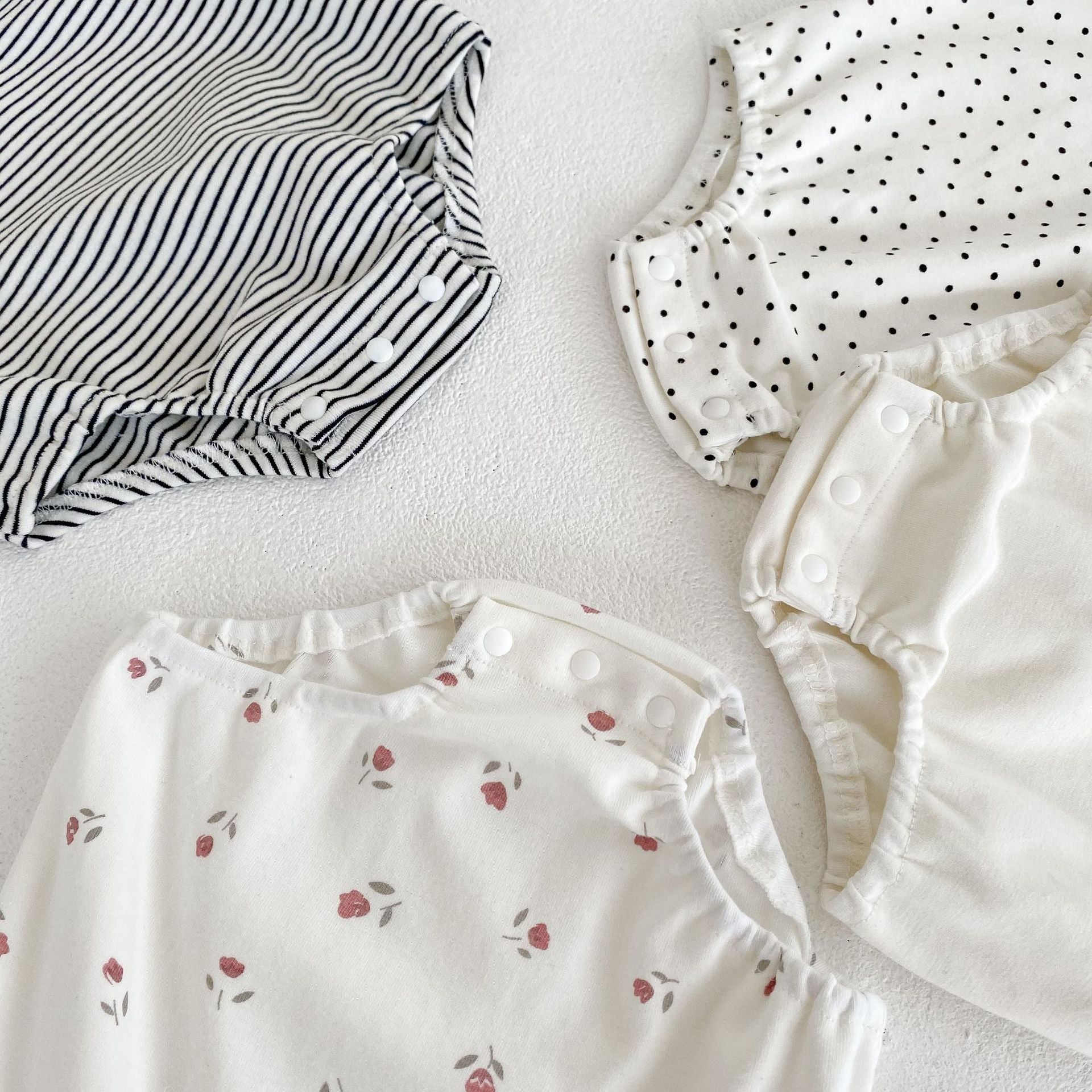 やわらかシャツ × フリル襟ロンパース｜Petite Cozy Shirt - Frill Romper