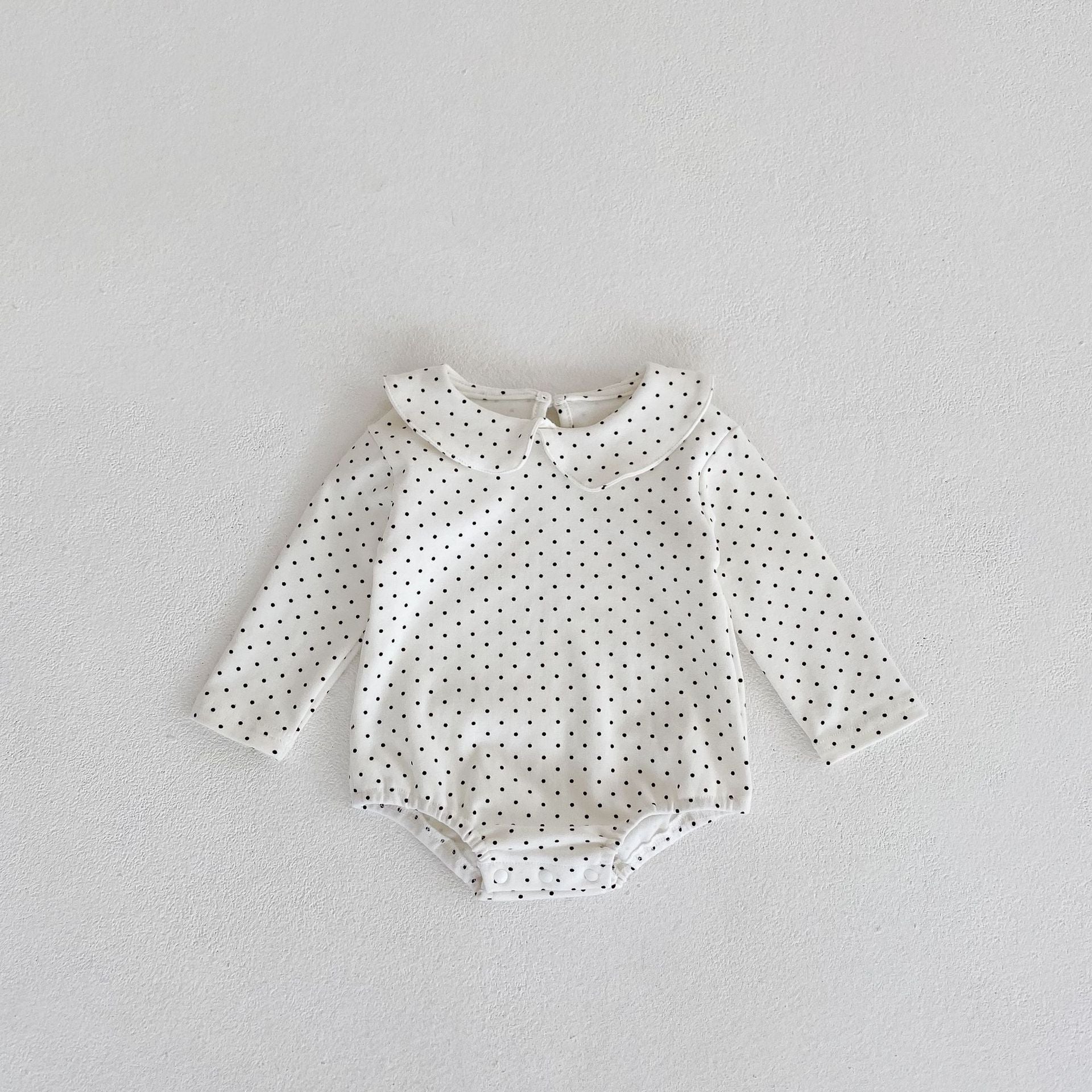 やわらかシャツ × フリル襟ロンパース｜Petite Cozy Shirt - Frill Romper