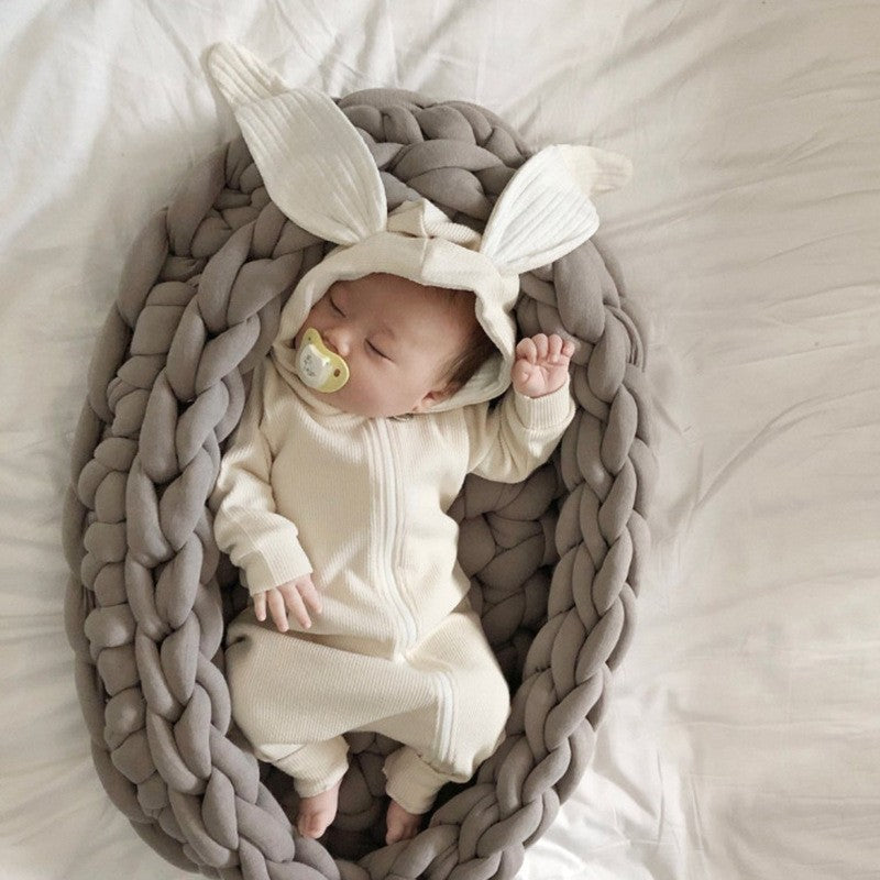 くすみカラー × うさぎロンパース｜Petite Mood Bunny - Hood Romper