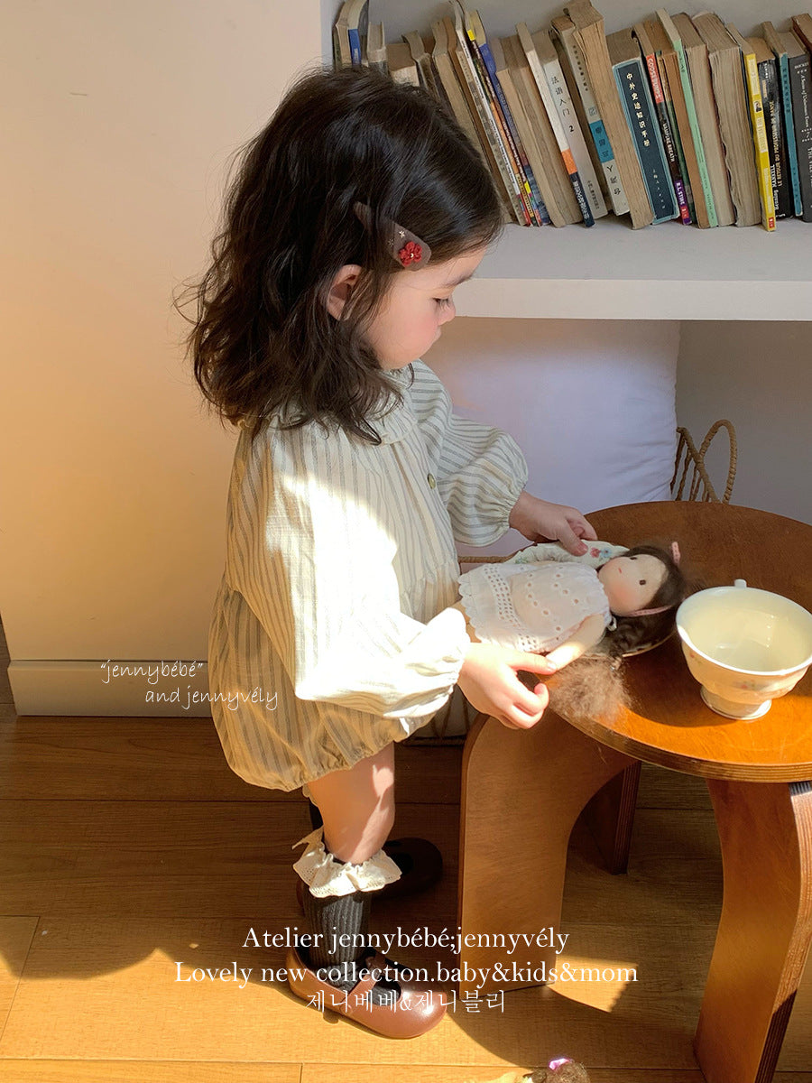 Rompers – Natural Stripe Balloon