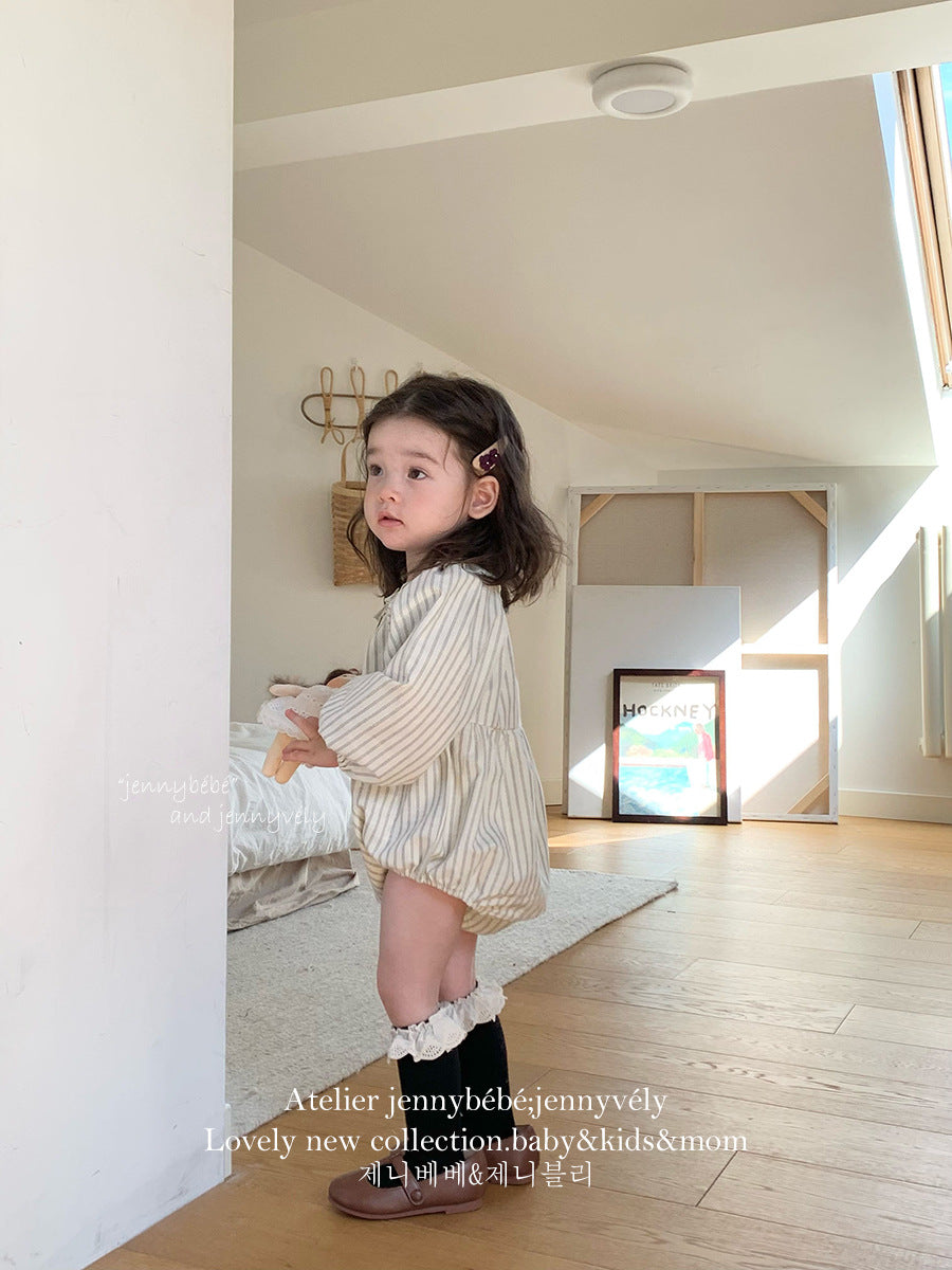 Rompers – Natural Stripe Balloon