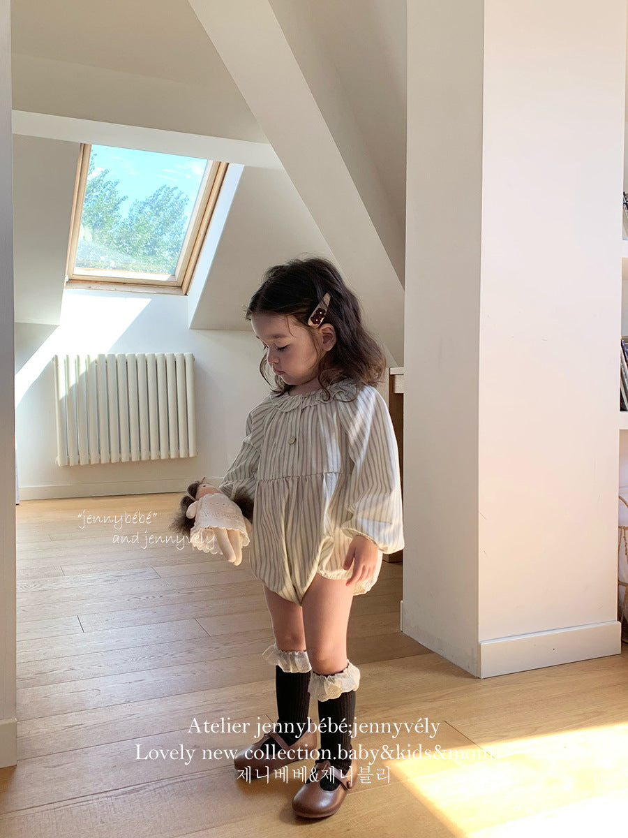 Rompers – Natural Stripe Balloon