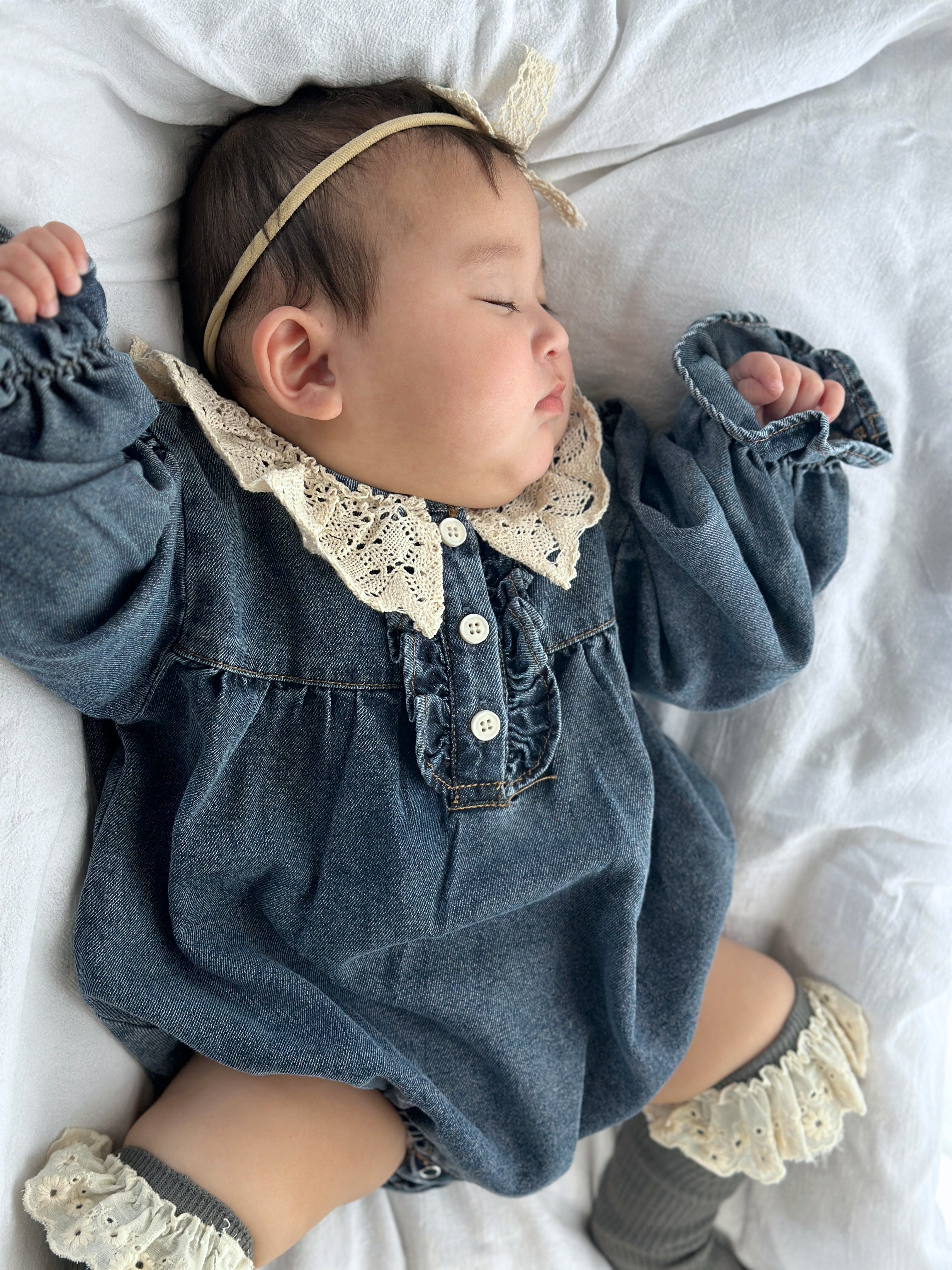 Rompers – Petite Lace Denim